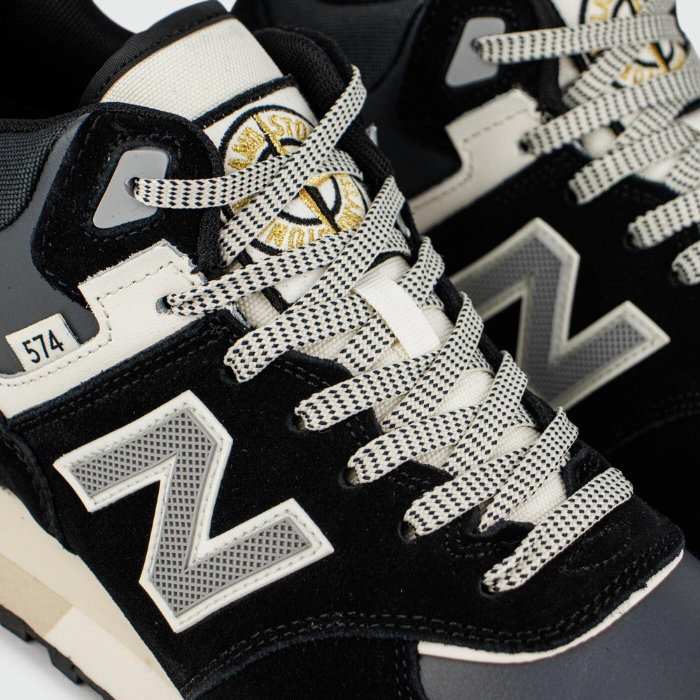 Кроссовки New Balance 574 Mid Black / White with Fur