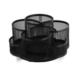 Подставка-органайзер д/канцтоваров, Alingar, металлическая, 17 см * 10,8 см*18 см, черная, 7 отделений, форма цветка, вращается