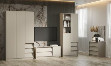 Гостиная Ева ЛДСП Кашемир / ЛДСП Кашемир