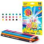 Карандаши цветные Deli "SpongeBob", 18 цветов, дерево, картон