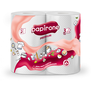 БУМАЖНЫЕ ПОЛОТЕНЦА Papirone 2ШТ. 3СЛ
