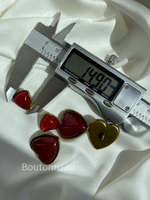 Пуговицы красные сердечки