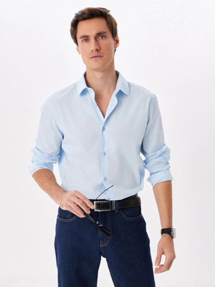 Сорочка GREG (Super Slim fit) 210/237/BL/ZVN STRETCH "Однотон"