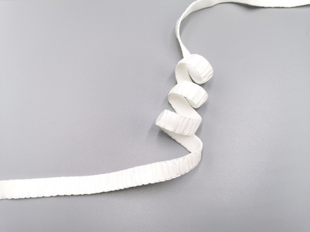 Бретелечная резинка со сборкой и блеском, 15 мм, белый, (Арт: BR960/15-001), м
