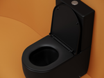 Напольный пристенный унитаз Metropol смыв Торнадо черный матовый CN4001TMB