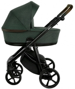 Детская коляска Roan Esso 3 в 1 с автокреслом Tutis Elo Lux EduSky Black ESS113/1 Dark Green/Black