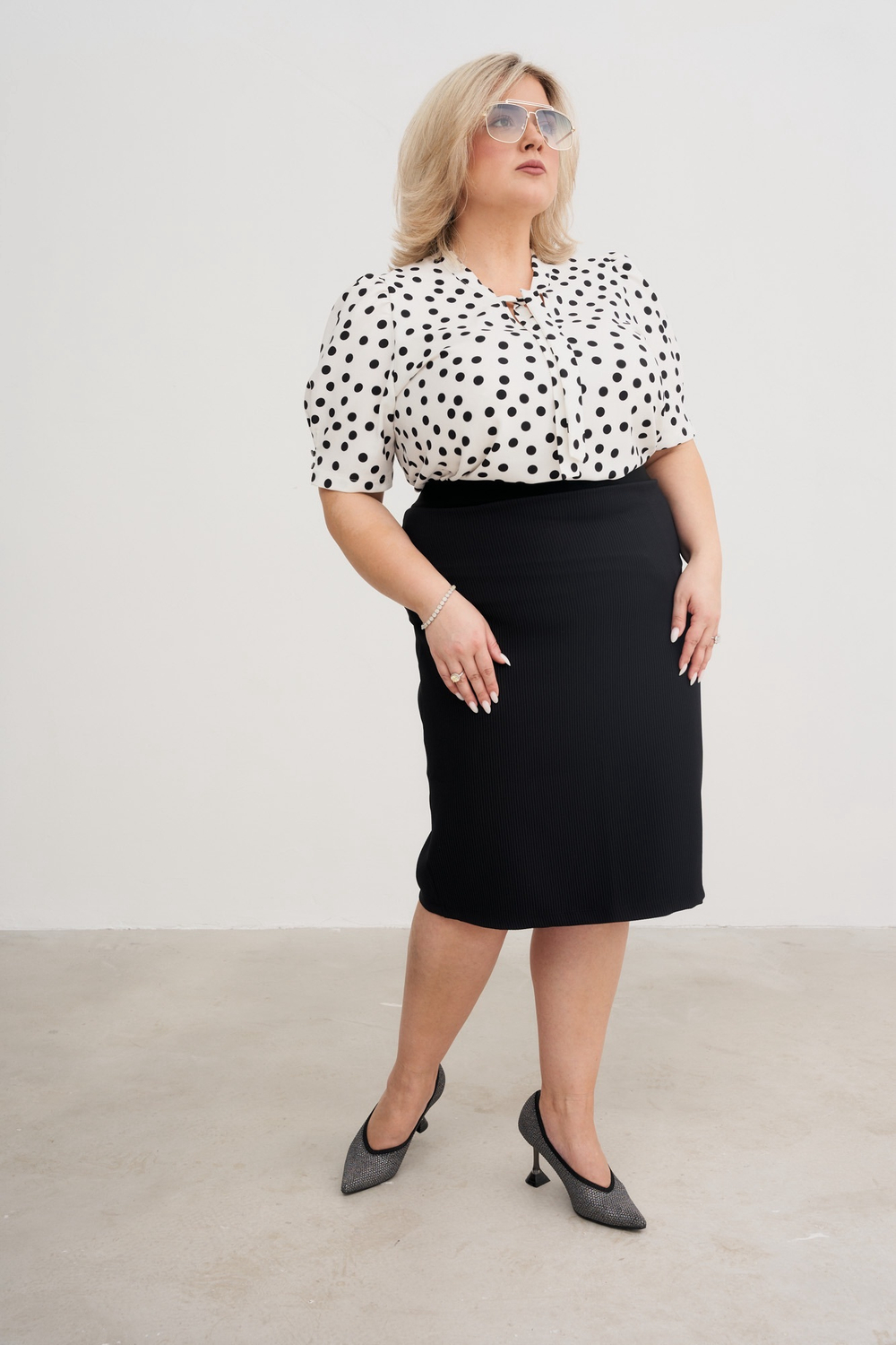 Блуза в горох Тамбовчанка