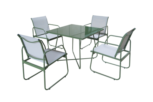 Набор мебели Андрия арт.GS072 серо-бежевый, 2 уп. (стол+4 кресла) "Garden story"