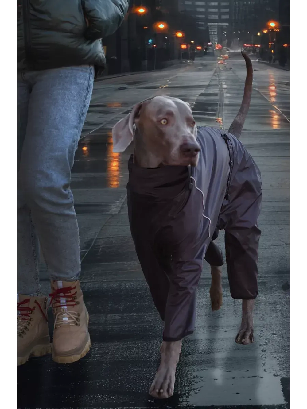 Комбинезон дождевик для собак средних и крупных пород