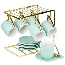 Чайный набор на металлической подставке 12пр. " . Mint" (6 персон) v=240 мл (подарочная уп