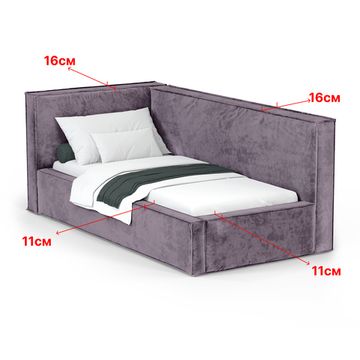 Кровать Bever ЛЕВАЯ 90 с  подъемным механизмом Nebby 219