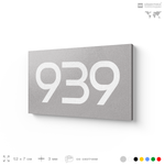 Номер на дверь 939, табличка на дверь для офиса, квартиры, кабинета, аудитории, склада, серая 120х70 мм, Айдентика Технолоджи