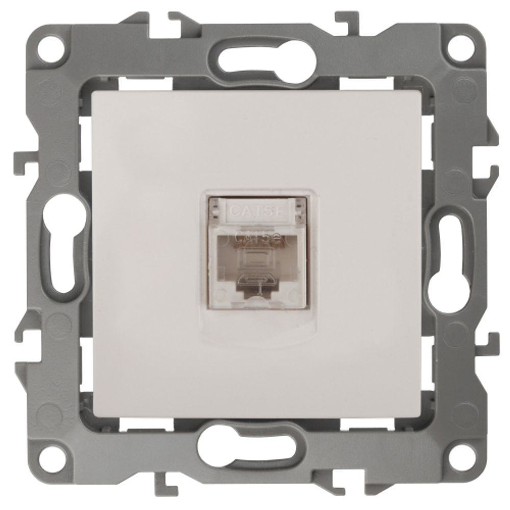 Розетка ЭРА Серия 12 12-3107-02 информационная RJ45 IP20 слоновая кость