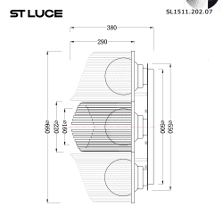 SL1511.202.07 Люстра потолочная ST-Luce Золотистый/Белый E27 7*60W