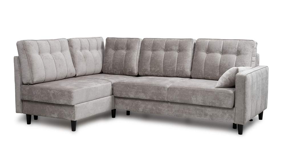 Арно Диван - кровать угловой (Арт. ТД 563 Лаки 02 (серый жемчуг))