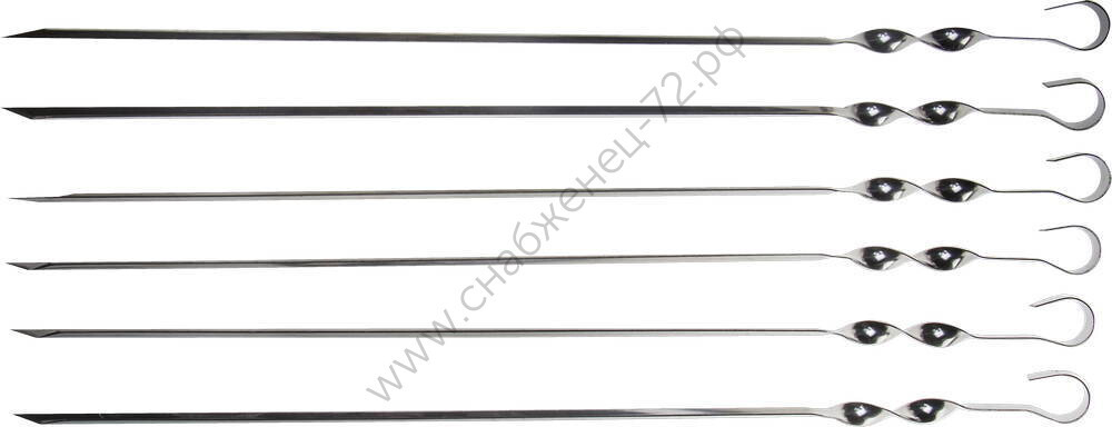 GRINDA Barbecue 550 мм, 6 шт., набор угловых шампуров (427756)