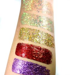 Глиттер для глаз, лица, волос и тела Glitter Gel Yellow Mix