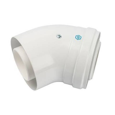 Отвод 45° для коаксиального дымохода STOUT D60/100 мм (для конденсационного котла)