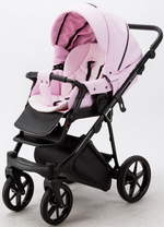 Детская коляска Adamex Porto Deluxe 3 в 1 PO-SA16 (РОЗОВ.ЗЕФИР КОЖА)