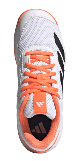 Детские теннисные кроссовки Adidas Courtflash K - lucid orange/cyber metallic/cloud white