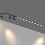 359371 KONST NT24 034 черный Светильник диммир. со сменой цв. температ. (управл. - пульт ДУ или прилож. Smart Life) IP20 LED 24W 48V 3000-6000К GLAT