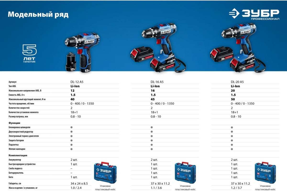 Аккумуляторная батарея ЗУБР Профессионал, 12 В, Li-Ion PRO, 1.5 Ач, тип Т7, S-12 T7