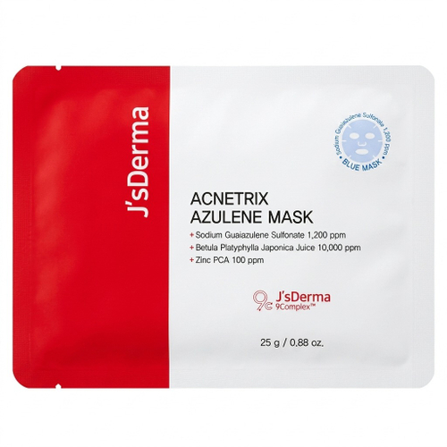 Успокаивающая маска с азуленом и березовым соком J'sDerma Acnetrix Azulene Mask, 25гр