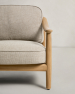 Уличное кресло Elunda из тикового дерева и бежевой веревки