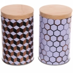 Банка для продуктов металлическая «Geometry» 900мл 9*14,5см