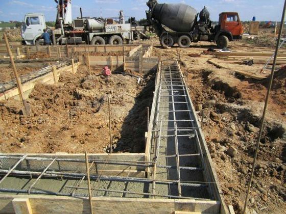 Устройство железобетонного фундамента