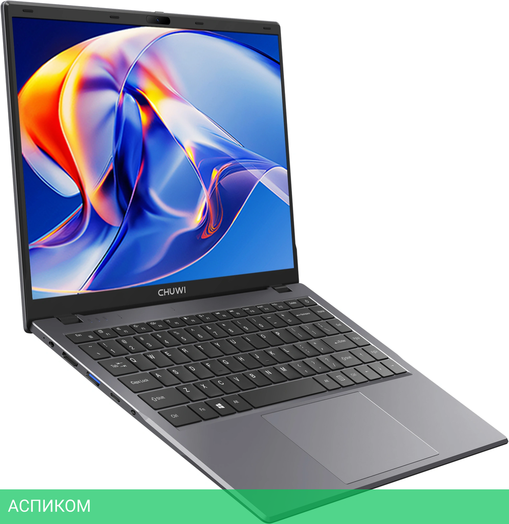 Ноутбук Chuwi GemiBook Xpro N-series N150 16Gb SSD512Gb Intel Graphics 14.1" IPS FHD (1920x1080) Windows 11 Home grey WiFi BT Cam 5000mAh