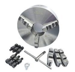 Токарный патрон К11-400/С8, посадка на условный конус 8, трехкулачковый, самоцентрирующийся, цельные кулачки