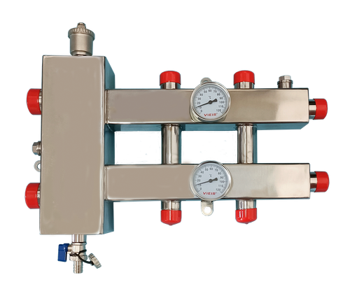 Гидравлический разделитель с коллектором 3 вых. (КВАДРАТ)  ViEiR  (1шт)