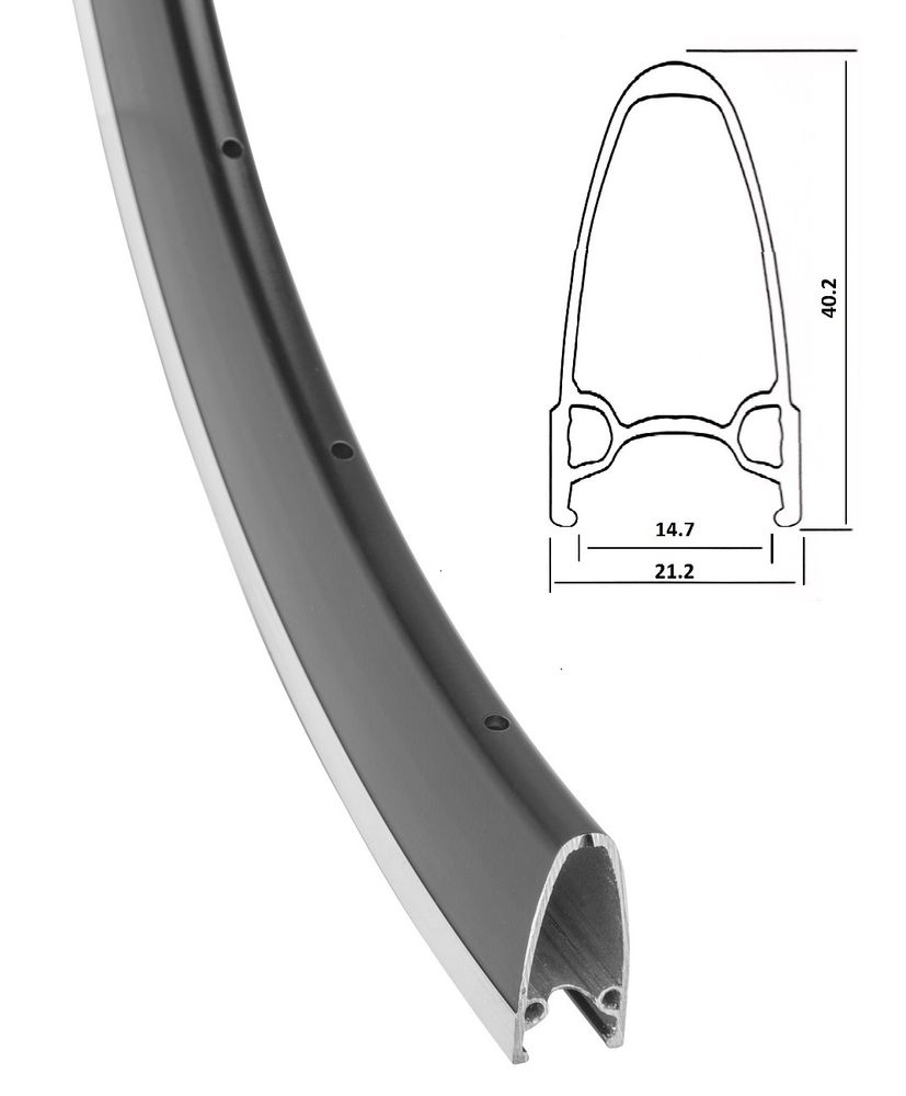 Обод 700C (28&quot;) 24Н XD-40 XDS двойной алюминиевый с проточкой