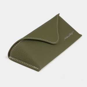 Футляр кожаный для очков Vision Easy зеленого цвета