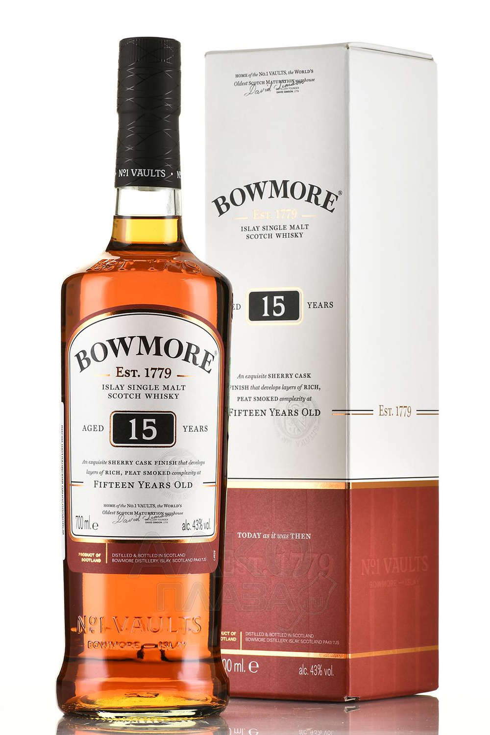 Виски Bowmore 15 Years Old, 0.7 л.