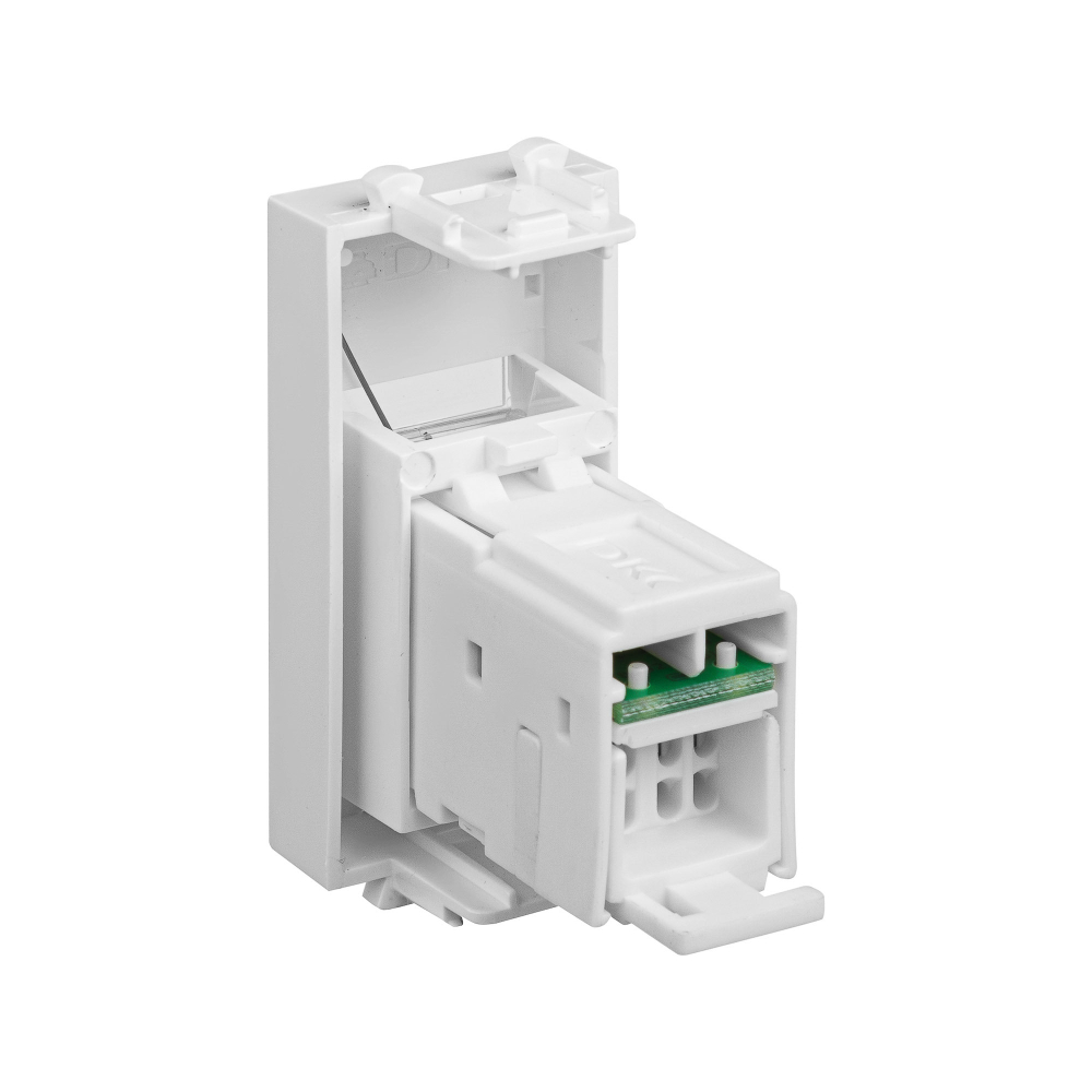 Компьютерная розетка RJ-45 модульная, кат.6А, "Avanti", "Белое облако", 1 модуль
