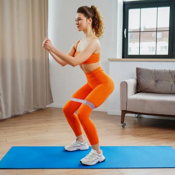 Фитнес-резинка 30,5 х 7,6 х 0,7 см, нагрузка до 6 кг, цвет фиолетовый