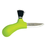 Нож Morakniv Karl-Johan для грибов, нержавеющая сталь, цвет лайм, щетка из конского волоса
