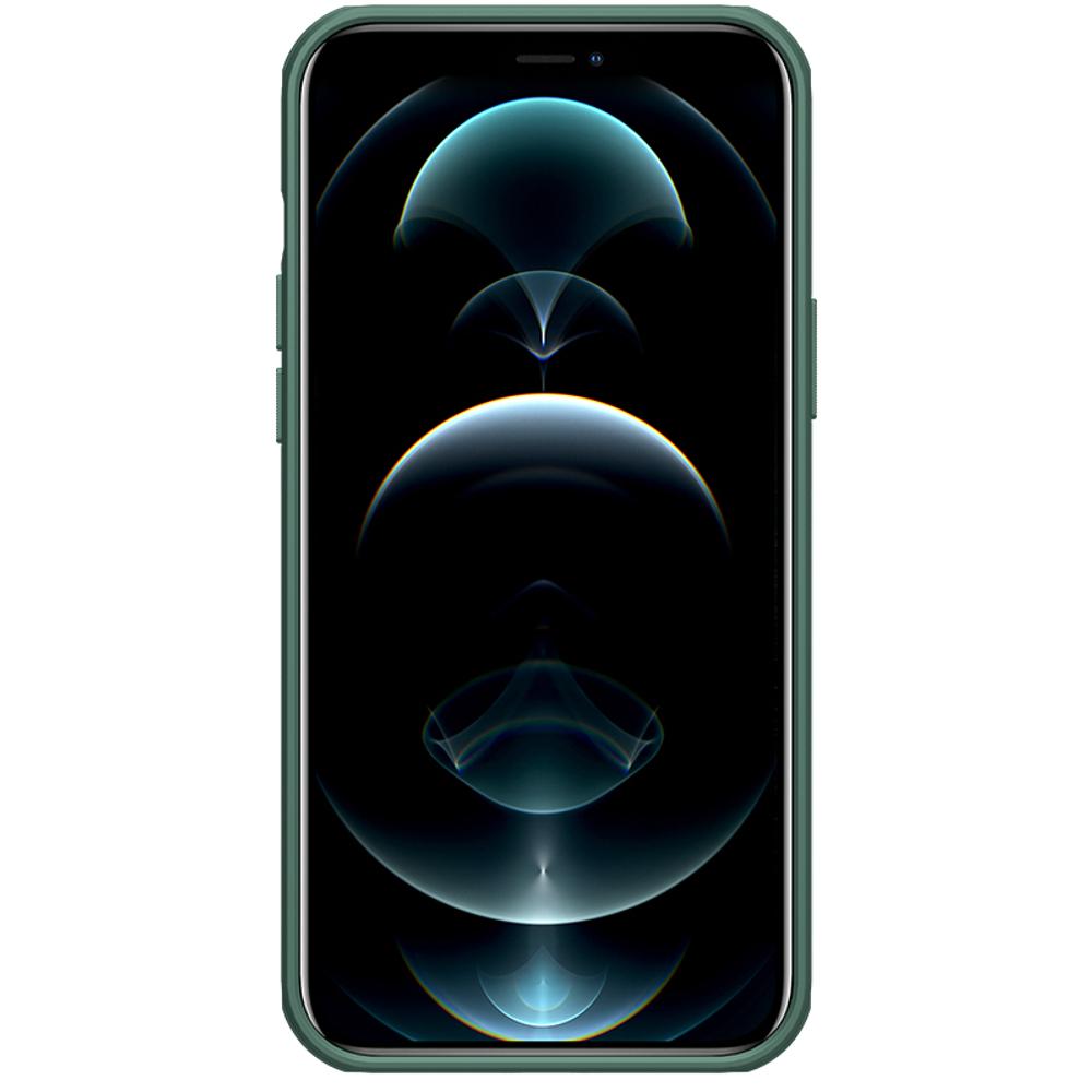 Усиленный защитный чехол зеленого цвета от Nillkin для iPhone 13 Pro, серия Super Frosted Shield Pro, двухкомпонентный