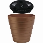 Кашпо для цветов пластиковое 3,5л d-19,7см «Бархан» Золотой песок
