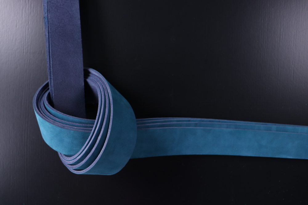 Ременная заготовка Шелк Голубая