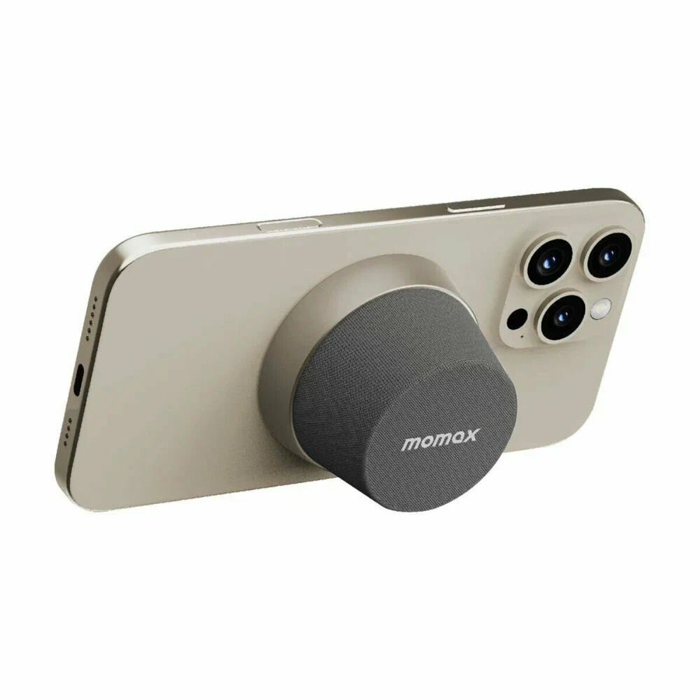 Беспроводная колонка с Magsefe Momax 1-Vibe Go Magnetic Wireless Speaker - Титан