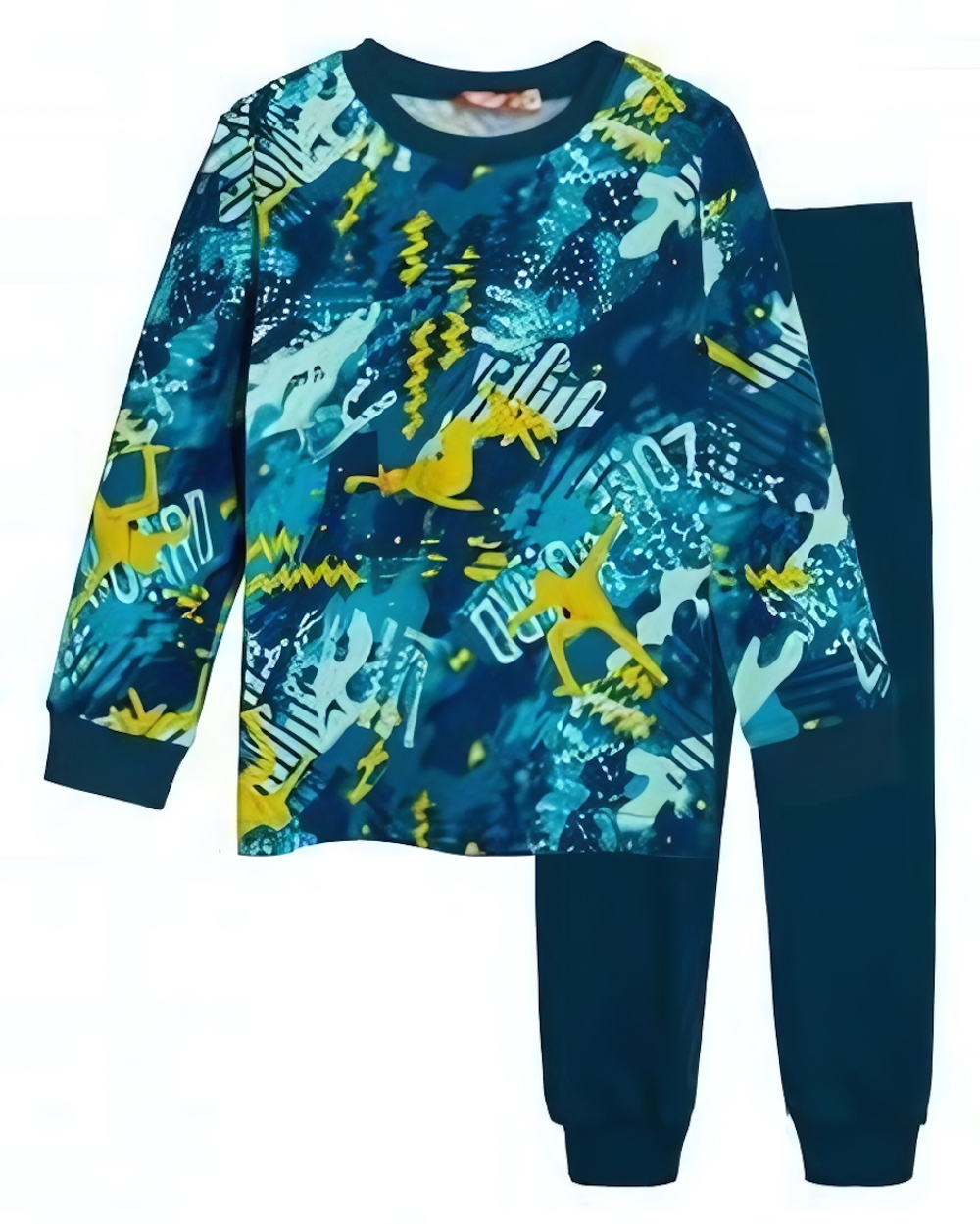 Пижама для мальчика р.98-56 т.бирюзовый/бирюзовый