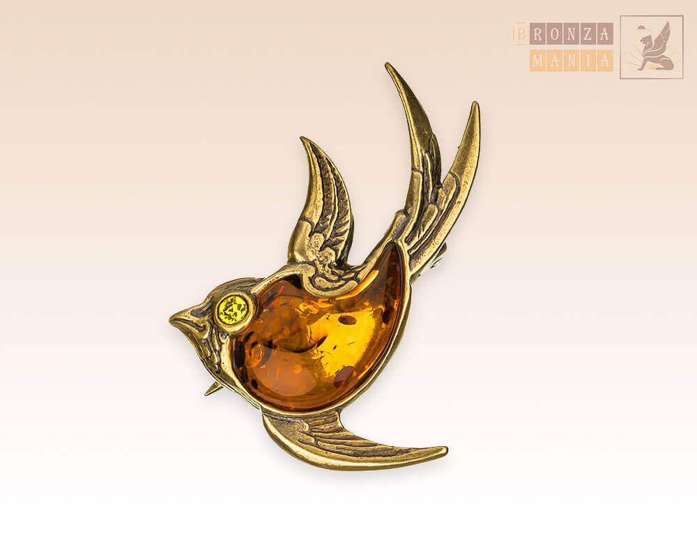 брошь Птичка