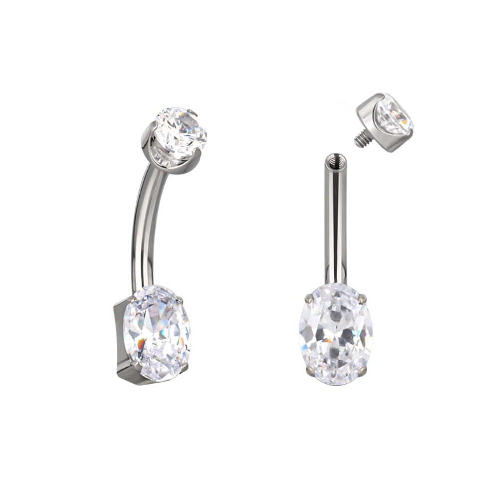 Oval prong set