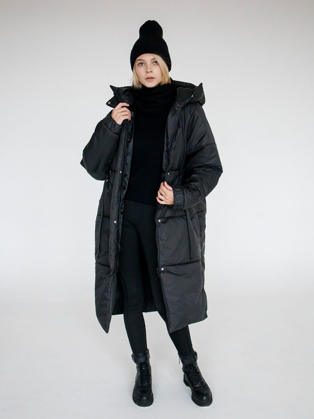 Пуховик ko-ko-ko зимний женский черный