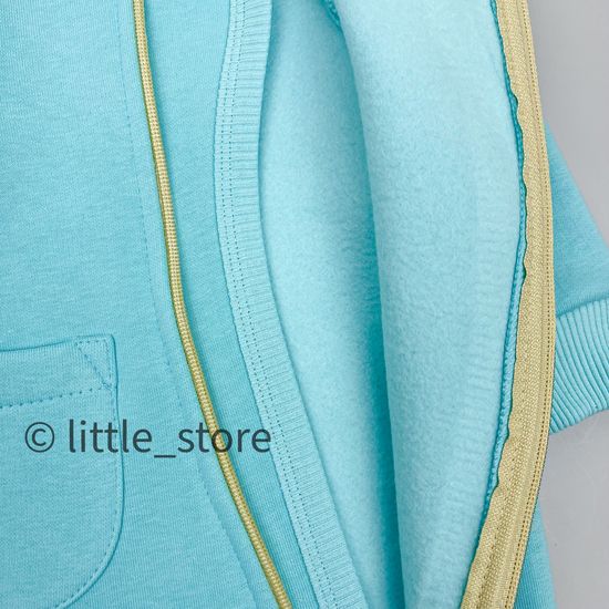 Комбинезон из футера с начесом "Simple" Ментол, без капюшона