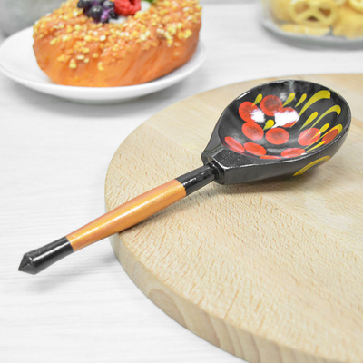 Ложка деревянная столовая 19см Хохлома