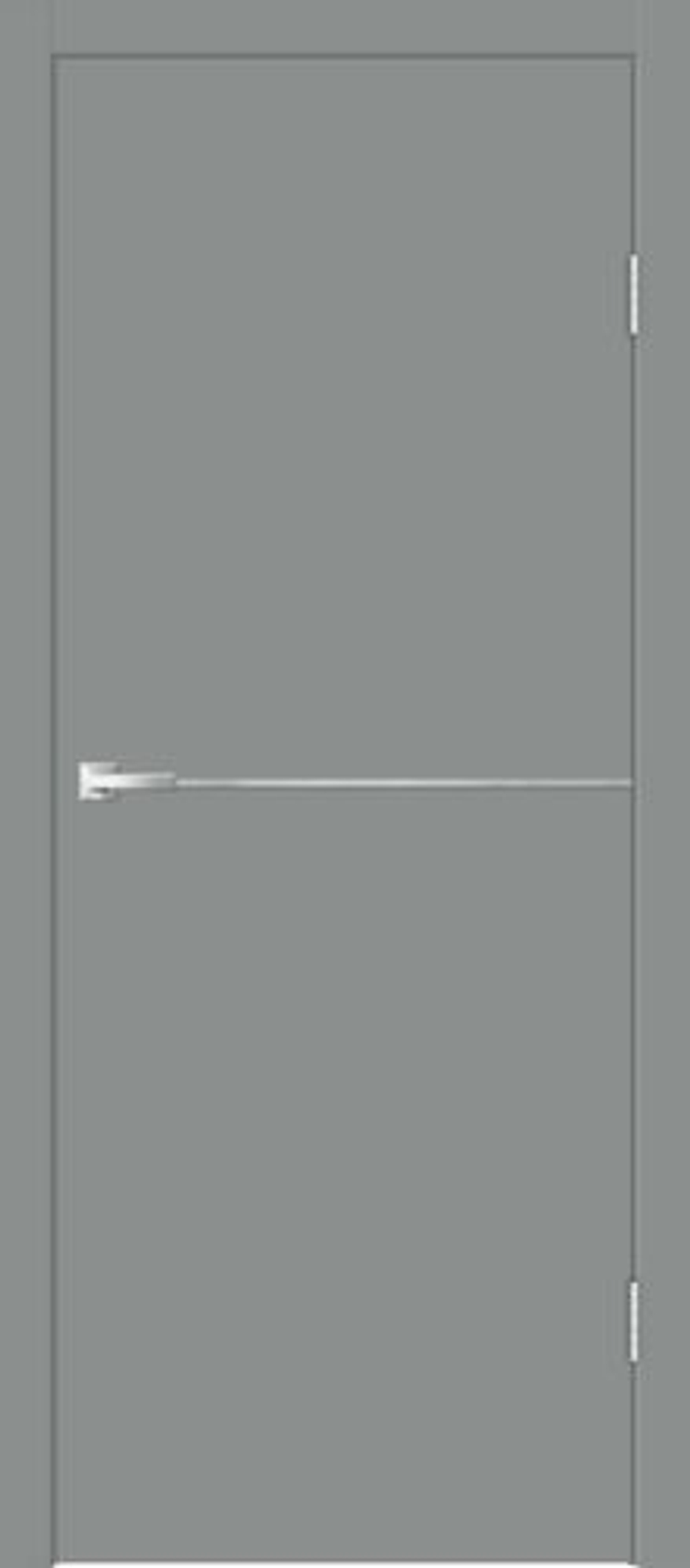 Межкомнатная дверь Velldoris Galant Н1 PG (кромка ABS в цвет полотна, молдинг алюминий) Серый агат